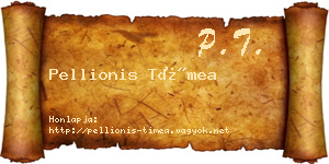 Pellionis Tímea névjegykártya